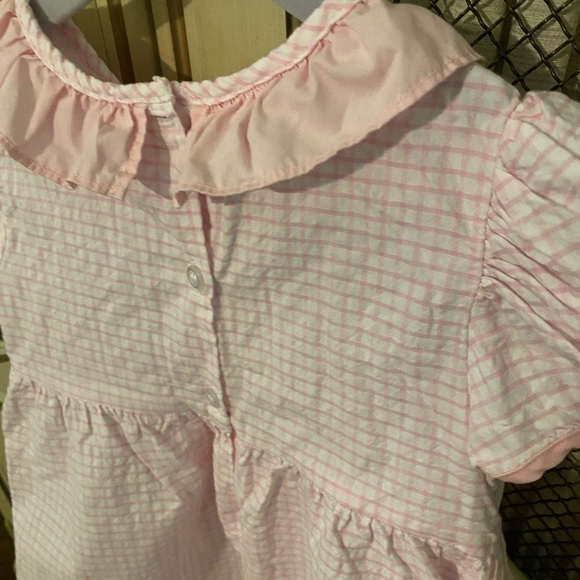 Adorable Smocked Peter Rabbit dress 3T pink check ruffle collar - Picture 7 of 7